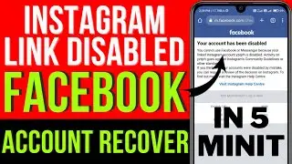 facebook link instagram account disabled recovery 2022 | disable account open kaise karen 2022