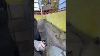 6 inch blocks 🤮 #bricklaying #brickwork #mortar #tradesman #construction