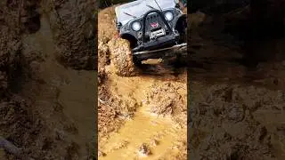 Smooth mud pit #axial #cj7 #offroad #fun #jeep #offroading #rccrawler #axialrc #mudding #scalerc
