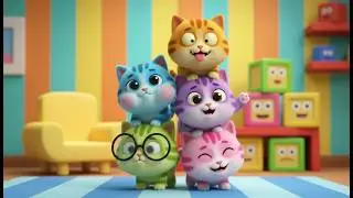 5 Petits Chats 2 | Chanson pour Enfants | Comptine Douce en Fran&ccedil;ais