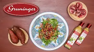 Feldsalat mal anders - mit S&uuml;&szlig;kartoffel, Sesam, Granatapfel und 
