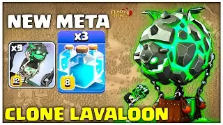 New Meta | TH17 Clone LavaLoon Spam Attack Strategy | COC