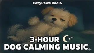 3 Hours Dog Sleep Music | Calming Sounds for Puppies & Anxiety Relief | CozyPaws Radio