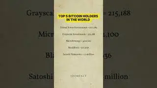 Top 5 Bitcoin holders in the world ?