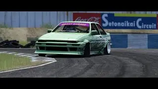 Assetto Corsa AE86 Setonaikai Feint entry drift.