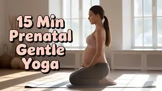 15 min Prenatal Yoga for Beginners. Gentle pregnancy yoga at home for all trimesters | Full Body