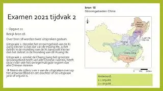 Aardrijkskunde, 4 mavo, Examentraining Water China, examen 2021 tijdvak 2