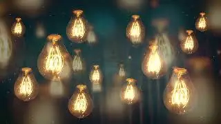 Best Backround Video - Moving Vintage Light Bulbs VIDEO BACKGROUND