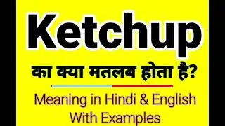 Ketchup meaning in Hindi | Ketchup ka kya matlab hota hai | Daily use English words