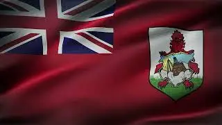 🚩Bermuda Flag Waving | GREEN SCREEN & CHROMA MATTE🚩