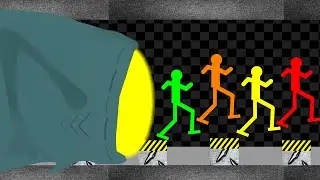 Survival Stickman Race - Run From Sea Eater