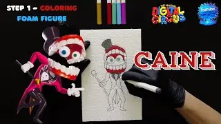 Coloring Caine from The Amazing Digital Circus | Foam Figure ASMR
