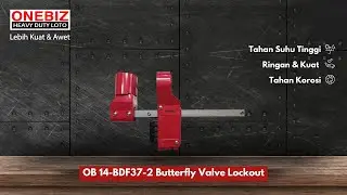 ONEBIZ Heavy Duty Loto OB 14-BDF37-2 Butterfly Valve Lockout