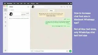 How to Macbook Whatsapp app chat text font size get bigger?