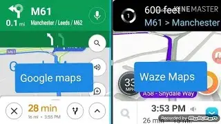 Waze maps and Google maps quick comparison.