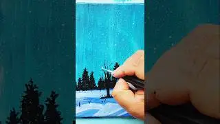 Northern Lights | Easy Acrylic Painting Tutorial @vinayartstudio