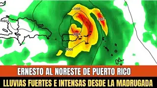 La #tormenta #tropical #Ernesto al noreste de #puertorico #lluvia fuerte en camino