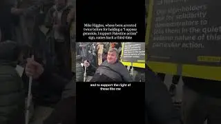 Mike Higgins, who&rsquo;s been arrested twice before for holding a sign, comes for a third time #shorts