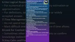 NaMMAT Mock Test Part 1 SET K:Personal and Interpersonal Traits | Practice Questions  Answering Tips