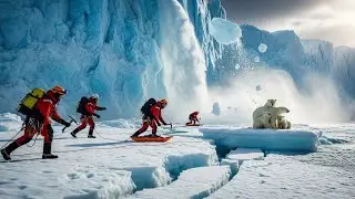 Ice Heroes Confront a Melting Glacier to Rescue a Polar Bear Family!