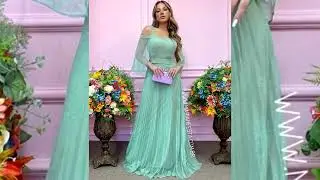 VESTIDOS DE FESTA COM MANGAS! AZUL TIFFANY/VERDE MENTA/ROSÊ/LILAZ LAVANDA
