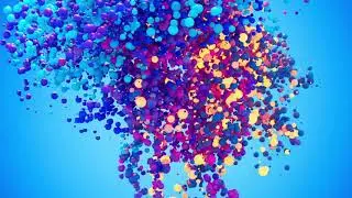 Colorful water bubbles slowly rise effect - Artistic AI videos