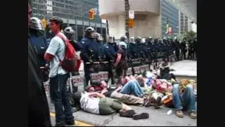 G20 Protest Toronto - Peaceful Protesters Singing