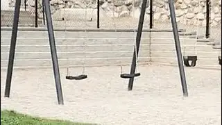 Ghost Of Child Playing On Swing? Filmed At A Local Farmers Market In British Columbia, Canada.