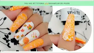 Fall Nail Art @madamglamofficial Gel Polish Water Marble Nail Art Quick Nail Art