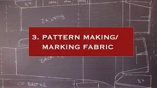 3. PATTERN MAKING / MARKING THE FABRIC #couture #handmade  #sewing #pattern #luxury #tailoring