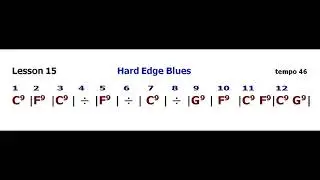 John Ganapes: Lesson 15 - Hard Edge Blues (slow) - backing track