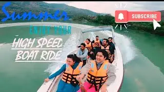 Enjoy friends high speed boat Himachal Pradesh #himachal #watersport