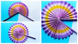 DIY Paper POCKET FAN | Summer Special Easy Paper Folding POCKET FAN Making Tutorial | Pop Up Fan