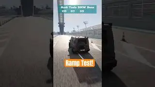 Ramp Climb Challenge! 🚗💥 R8 vs Model 3 vs Z4 vs G-Wagen
