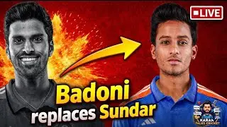 Ayush Badoni Replaces Washington Sundar in India ODI Squad | Latest Cricket Updates LIVE