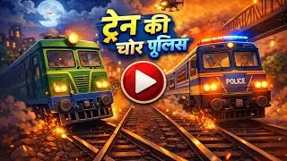 Train ki chor police cartoon video #kid #kidslearning #kidsvideo 