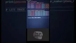 Track Phone Locations Using Python.💀#python #code #hacking #hacker #educationalpurposesonly #program