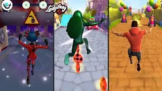 Miraculous Ladybug & Cat Noi‪r 🐞 NEW HEROES BATTLE RUN: Superhero RYUKO VS CARAPACE VS Le Chien Kim!