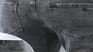 2024 New Classic Slim Korea Fashion Solid Color Simple Male Straight Skinny Denim Trousers Black Gra