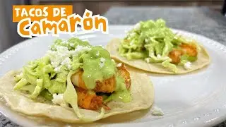 TACOS DE CAMARÓN CON ADEREZO DE CILANTRO