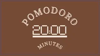 20 minutes Pomodoro Timer// No music Pomodoro Timer// one1liners