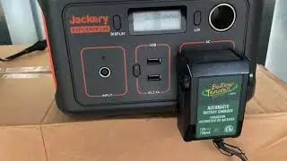 Charging a motorcycle battery with a Jackery portable generator @Jackeryusa #jackery #streetbob
