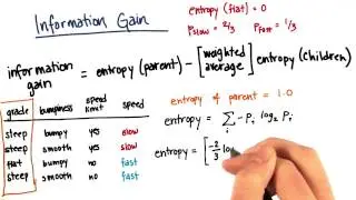Information Gain Calculation Part 5 - Intro to Machine Learning