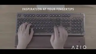 AZIO AZMKRCKW01US | Retro Classic Typewriter Inspired Compact Wireless Keyboard | Elwood