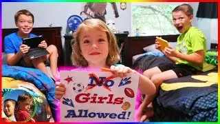 24 Hours Overnight Challenge in Brother's Room No Girls Allowed! / Steel Kids