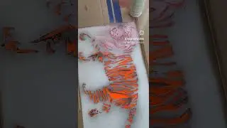Taking street signs and making art! #art #streetart #tiger #stencil #graffiti #popart #colorful