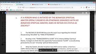 Summary of Direction of Management ELECTED ISKCON GBC Nara Narayana Dasa ACBSP