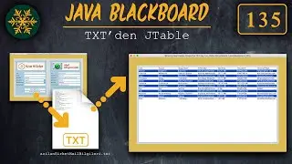 135 JavaBlackboard Text dosyasindan JTable içine veri aktarma