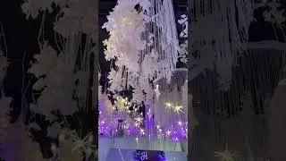 An indoor wedding reception decor