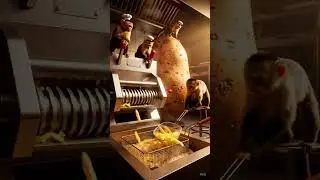 Monkeys Cooking Fries &ndash; Too Cute! 🐒🍟